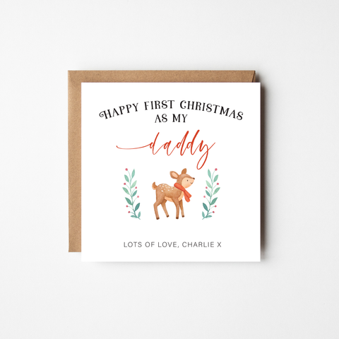 Happy First Christmas greeting card