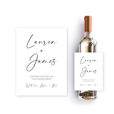 Simple Engagement Wine Label