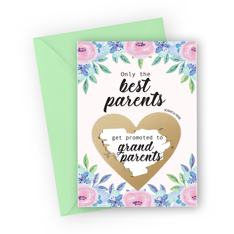 Pastel Florals Grandparents Scratch Card