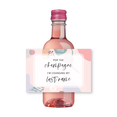 Abstract Hen Party mini labels
