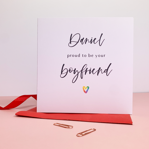 Personalised LGBTQ greeting card to share for Valentine's Day, anniversary or just because. Lesbian Gay Trans people deserve love, so love is love no matter what. Printed and Shipped from Ireland