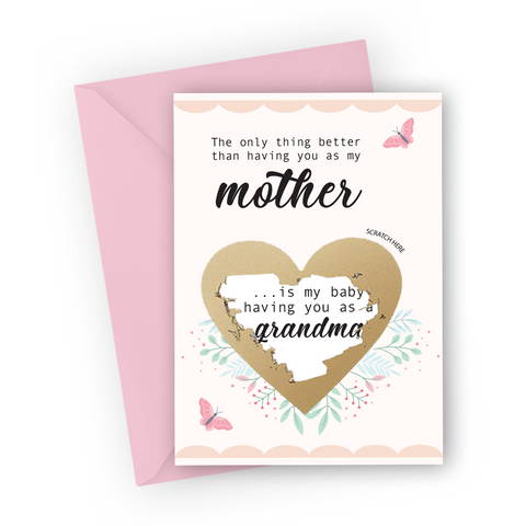 Butterfly Grandma Scratch Card